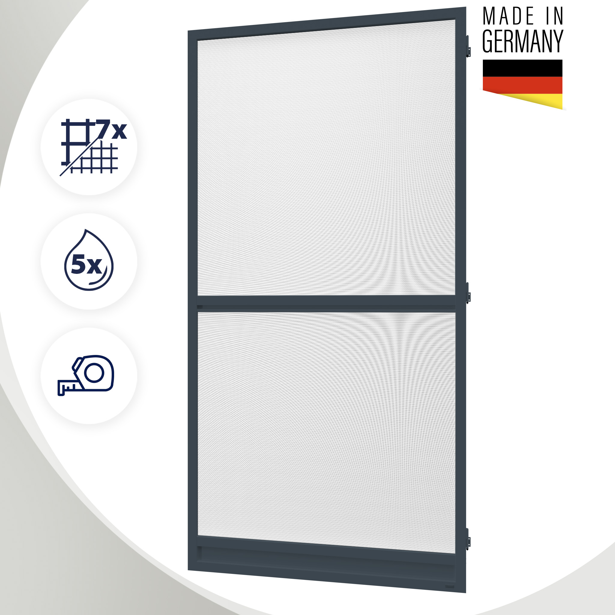 Insektenschutz Drehtür nach Maß – Fliegengitter Tür für Balkon & Terrasse