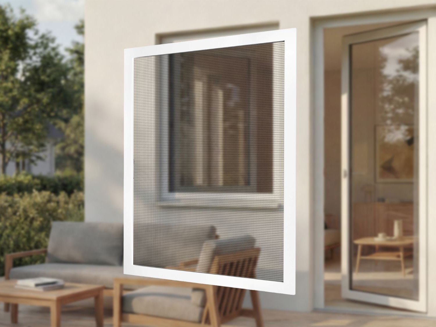 Fliegengitter Fenster nach Maß mit Spannrahmen für zuverlässigen Insektenschutz im Wohnbereich